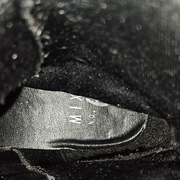 Silver glitter animal print black combat boots. Size 8.5 - Picture 7 of 7